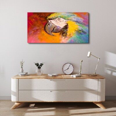 Obraz canvas Tropický papagáj v radostných farbách
