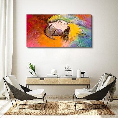 Obraz canvas Tropický papagáj v radostných farbách