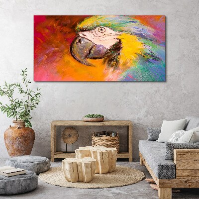 Obraz canvas Tropický papagáj v radostných farbách