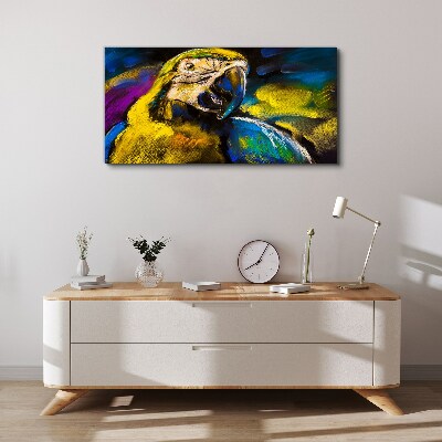 Obraz canvas Farebný portrét papagája