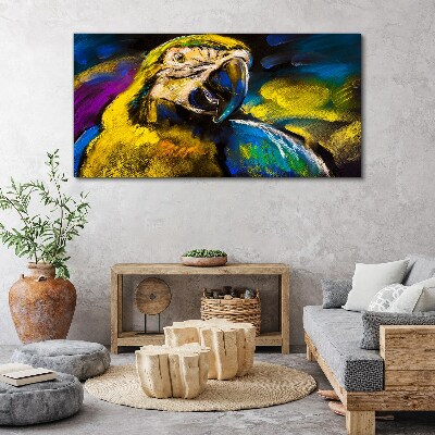 Obraz canvas Farebný portrét papagája