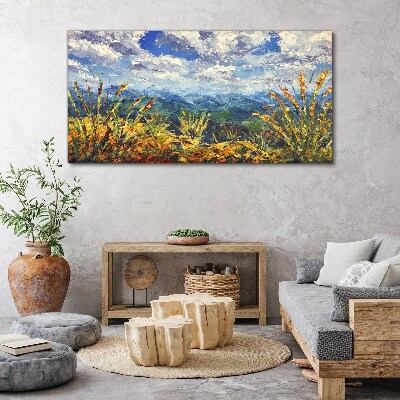 Obraz na plátne Krajina horských mrakov