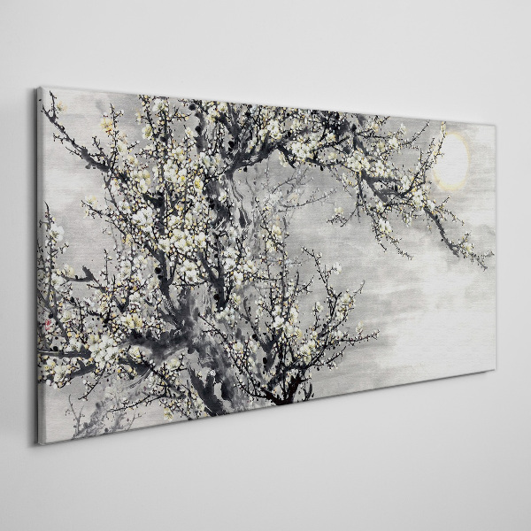 Obraz canvas Kvitnúca vetva v monochromatickom tóne