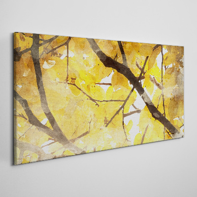 Obraz canvas Zlaté listy na slnku