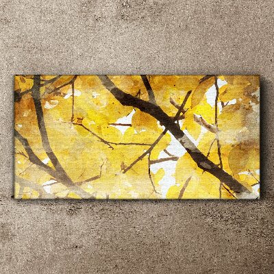 Obraz canvas Zlaté listy na slnku