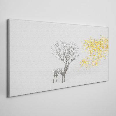 Obraz na plátne Abstrakcie listy jeleňa