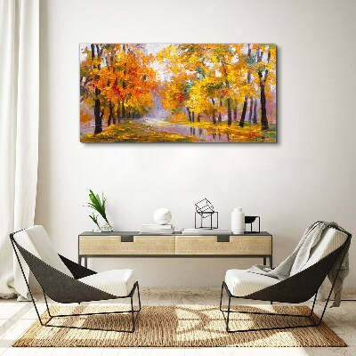 Obraz canvas Zlatá jeseň v parku