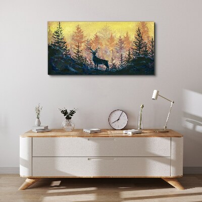 Obraz na plátne Lesné zvieracie jeleň