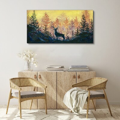 Obraz na plátne Lesné zvieracie jeleň
