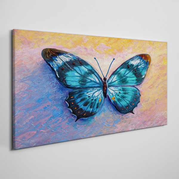 Obraz na plátne Motýľ hmyz farebný