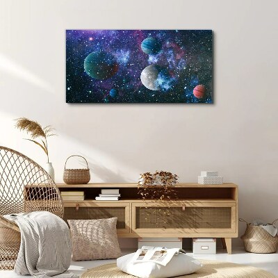 Obraz na plátne Kozmická planetárna krajina