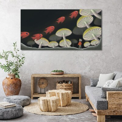Obraz na plátne Fantázia surrealistickej ryby