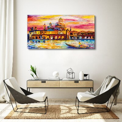 Obraz canvas Benátky vo farbách západu slnka