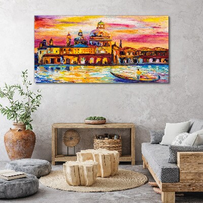Obraz canvas Benátky vo farbách západu slnka