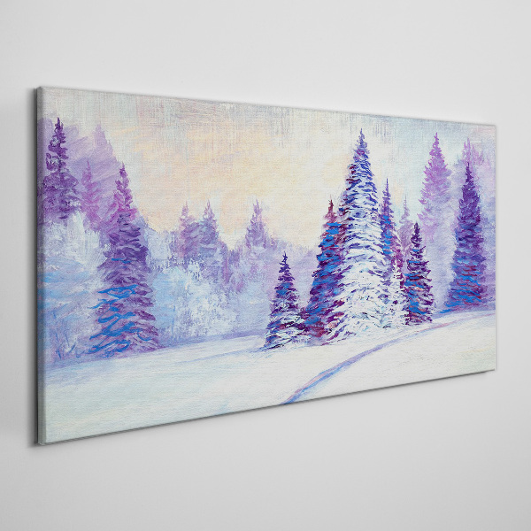 Obraz na plátne Zimné lesné sneh voľne žijúcich živočíchov