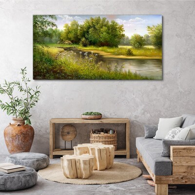 Obraz na plátne Lesné rieka príroda