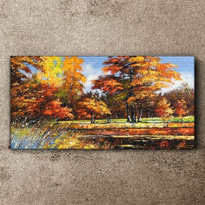 Obraz na plátne Jesenné lesná voľne žijúcich živočíchov
