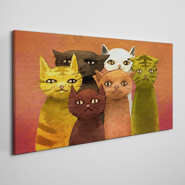 Obraz canvas Mačky vo farebnej harmónii