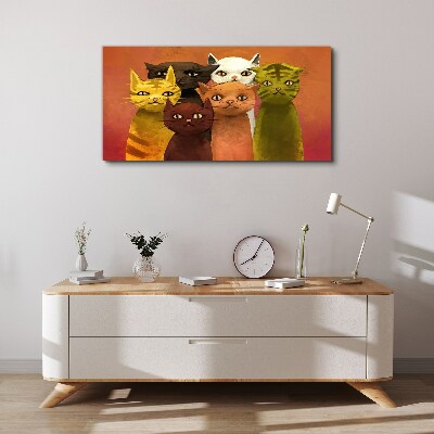 Obraz canvas Mačky vo farebnej harmónii