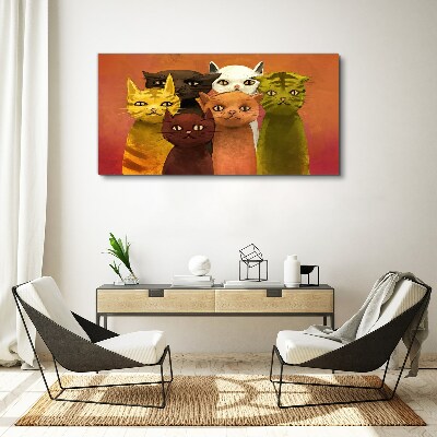 Obraz canvas Mačky vo farebnej harmónii