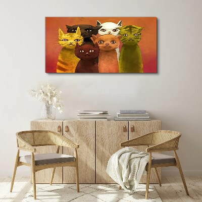 Obraz canvas Mačky vo farebnej harmónii