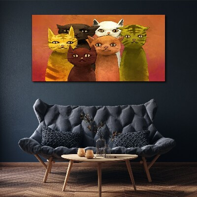 Obraz canvas Mačky vo farebnej harmónii