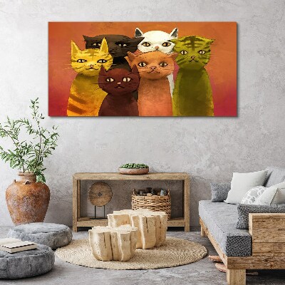 Obraz canvas Mačky vo farebnej harmónii