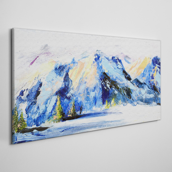Obraz canvas Zimná horská krajina