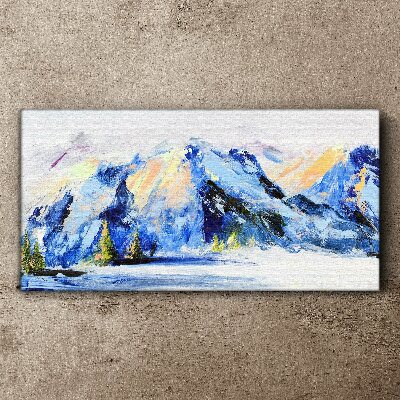 Obraz canvas Zimná horská krajina