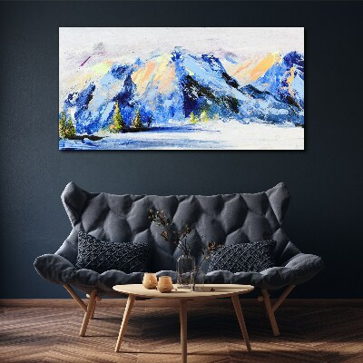 Obraz canvas Zimná horská krajina