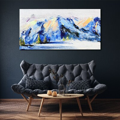 Obraz canvas Zimné sneh horskej voľne žijúcich živočíchov