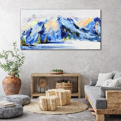 Obraz canvas Zimná horská krajina