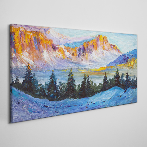 Obraz canvas Zimná horská krajina