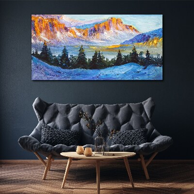 Obraz canvas Zimná horská krajina
