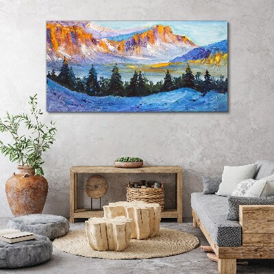 Obraz canvas Zimná horská krajina