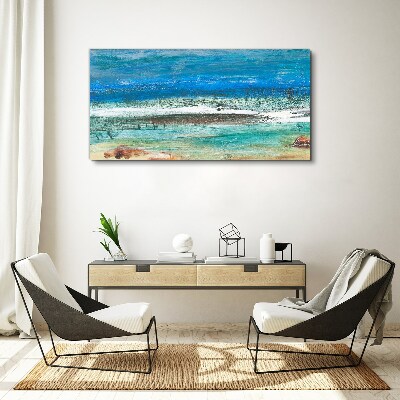 Obraz canvas Pokojné more v odtieňoch modrej