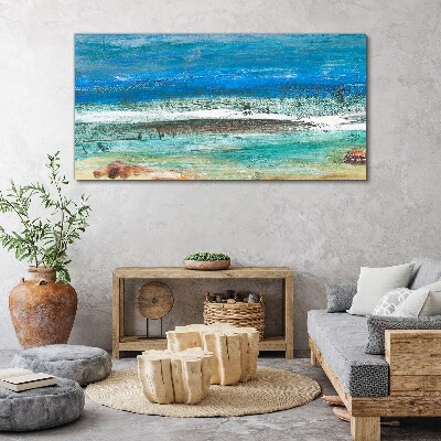 Obraz canvas Abstrakcia pláže mora vlny