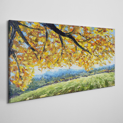 Obraz canvas Zlatá jeseň v krajine