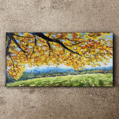 Obraz canvas Zlatá jeseň v krajine