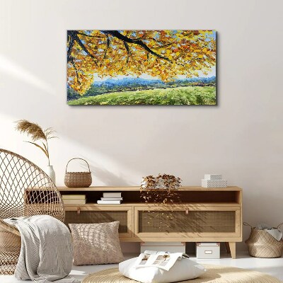 Obraz canvas Zlatá jeseň v krajine