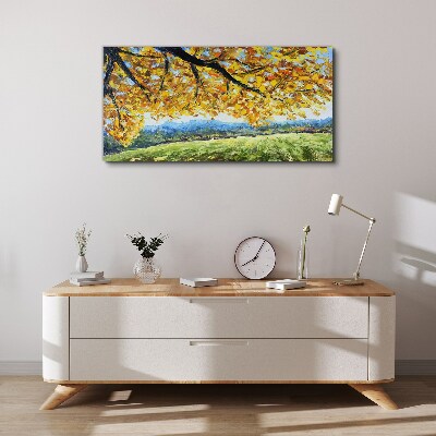 Obraz canvas Zlatá jeseň v krajine