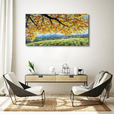 Obraz canvas Zlatá jeseň v krajine