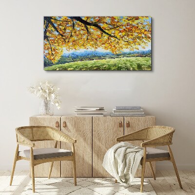 Obraz canvas Zlatá jeseň v krajine