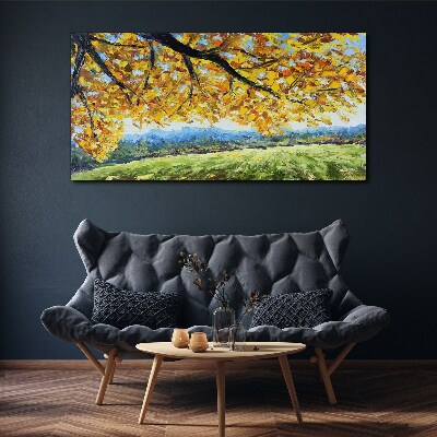 Obraz canvas Zlatá jeseň v krajine