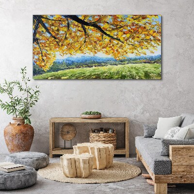 Obraz canvas Zlatá jeseň v krajine