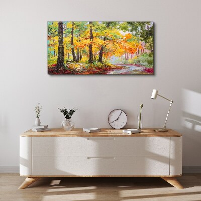 Obraz canvas Jesenná stromová alej
