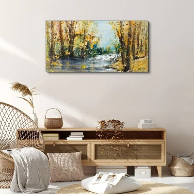 Obraz canvas Abstrakcia lesné rieka voľne žijúcich živočíchov