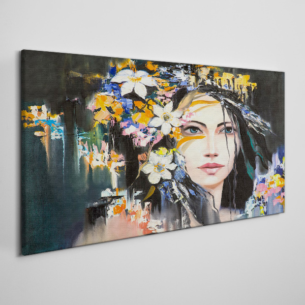 Obraz canvas Kvetinová portrétová elegancia