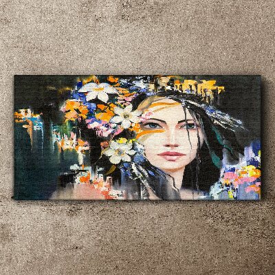 Obraz canvas Kvetinová portrétová elegancia