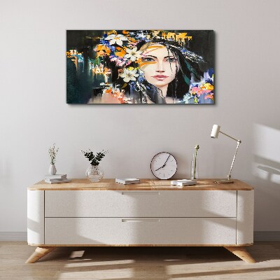 Obraz canvas Kvetinová portrétová elegancia